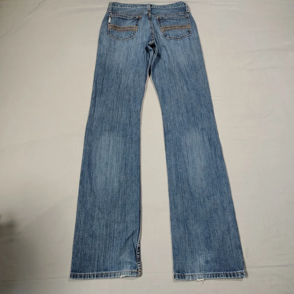 Cinch Jeans Mens 29x38 Silver Label Performance Stonewash Slim Fit Distressed